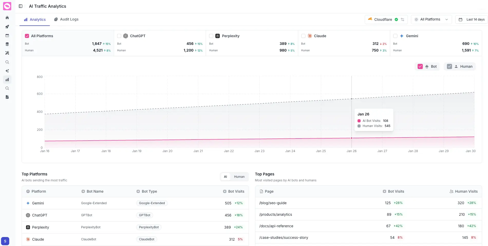 Perplexity Traffic Analytics Dashboard